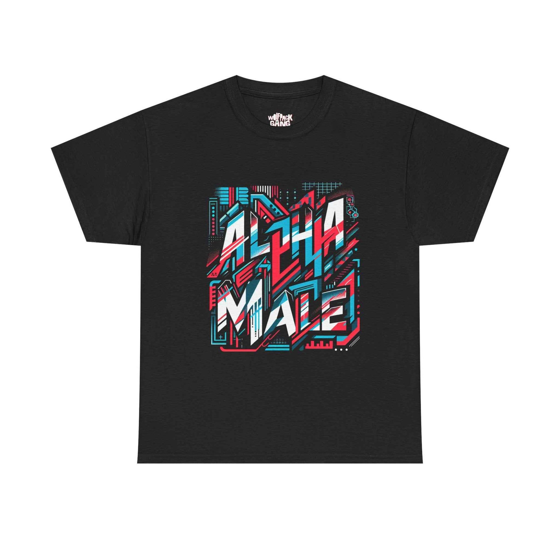 Alpha Male Heavy Cotton Tee - Retro Arcade Style Graphic Tee