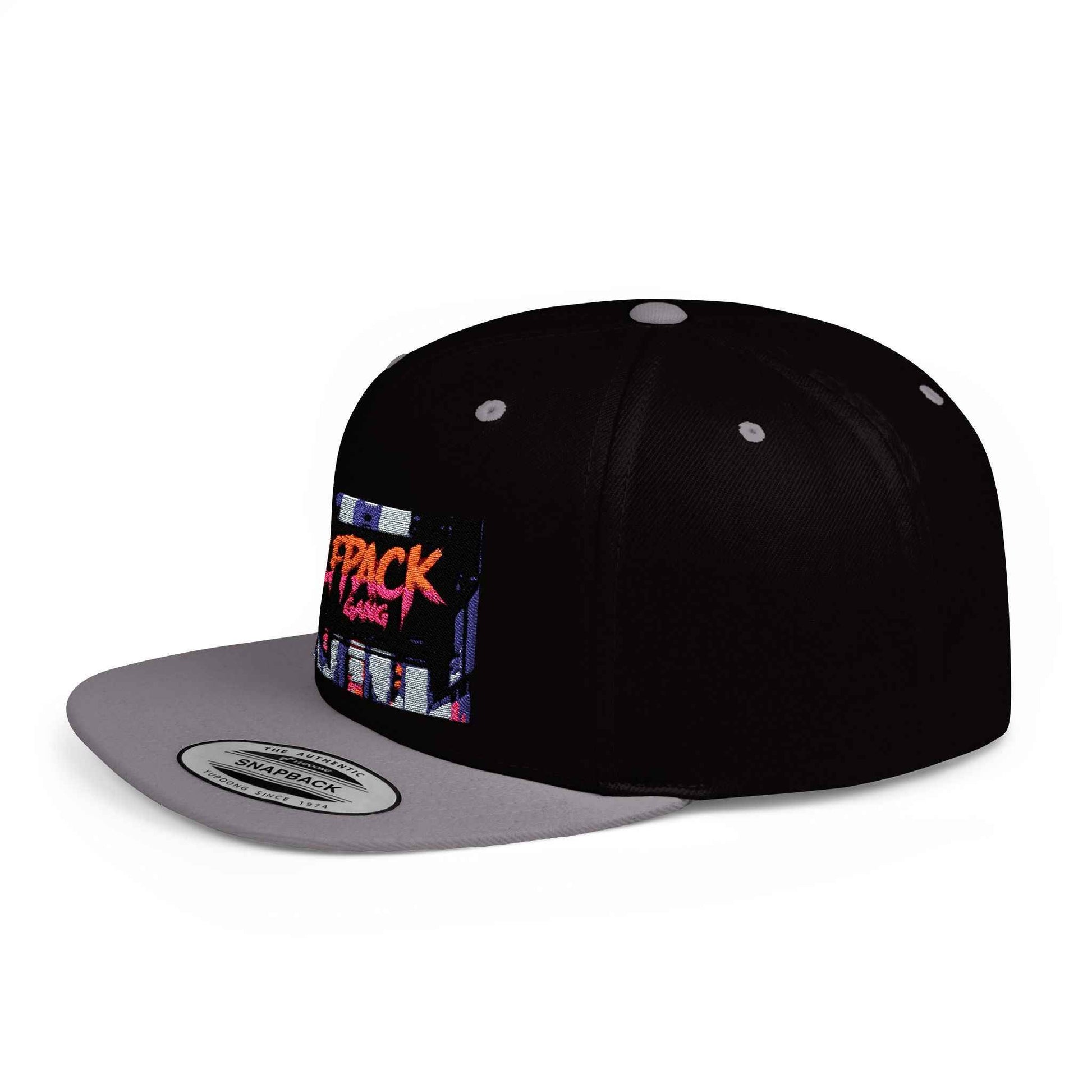 Wolfpack Gang Flat Bill Snapback Hat - Streetwear Style Cap for Trendsetters