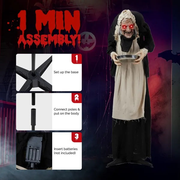 5 FT Maid Halloween Standing Decoration - Wolfpack Gang Apparel