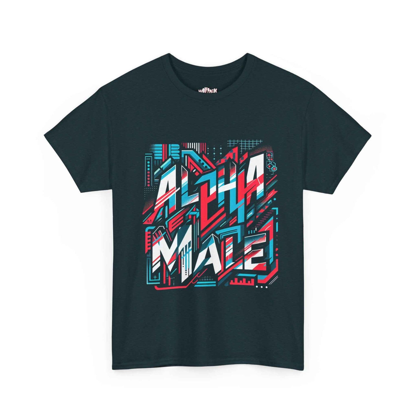 Alpha Male Heavy Cotton Tee - Retro Arcade Style Graphic Tee