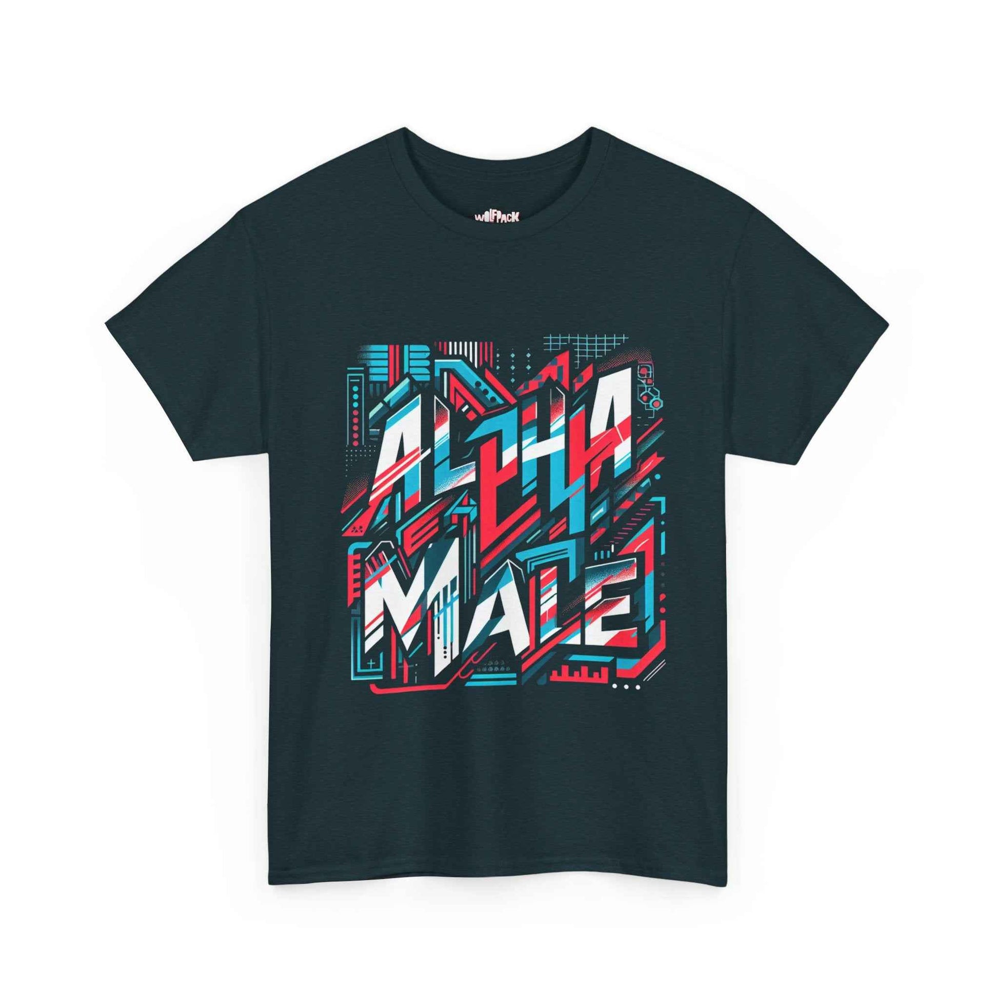 Alpha Male Heavy Cotton Tee - Retro Arcade Style Graphic Tee