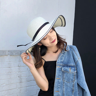Women's Summer Vacation Sun Hat - Ultimate Wide Brim Sun Protection with Foldable Seaside Style