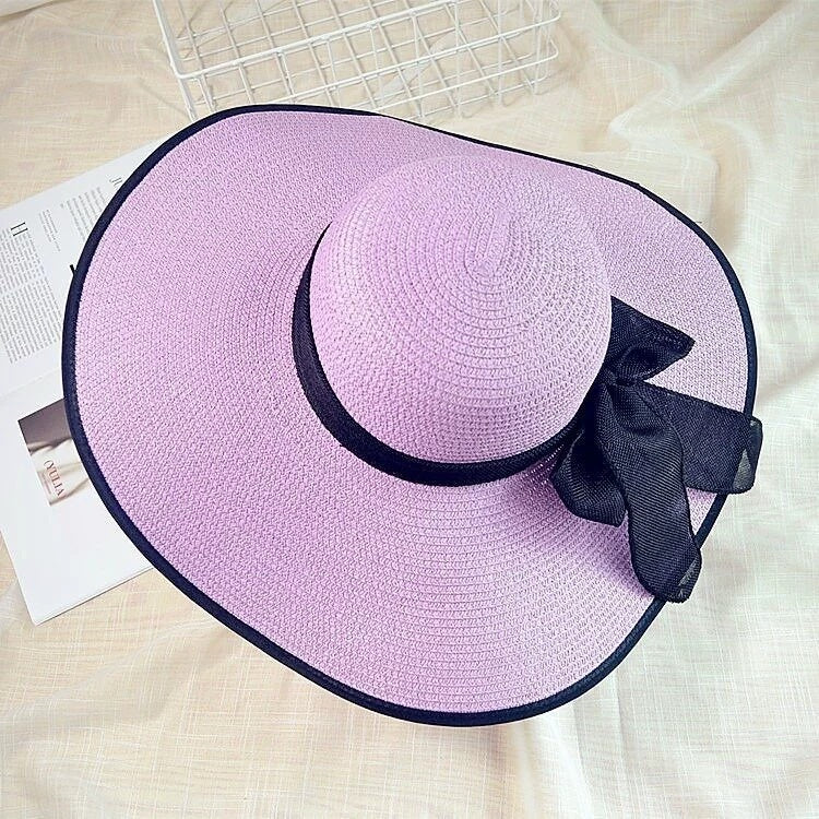 Women's Summer Vacation Sun Hat - Ultimate Wide Brim Sun Protection with Foldable Seaside Style