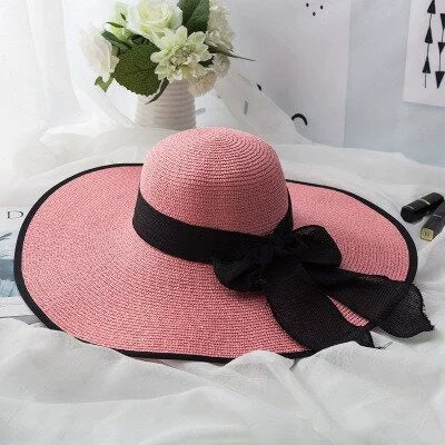 Women's Summer Vacation Sun Hat - Ultimate Wide Brim Sun Protection with Foldable Seaside Style
