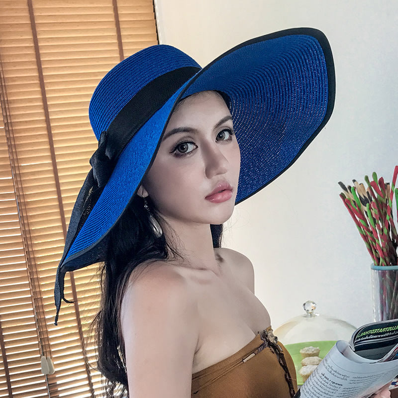 Women's Summer Vacation Sun Hat - Ultimate Wide Brim Sun Protection with Foldable Seaside Style