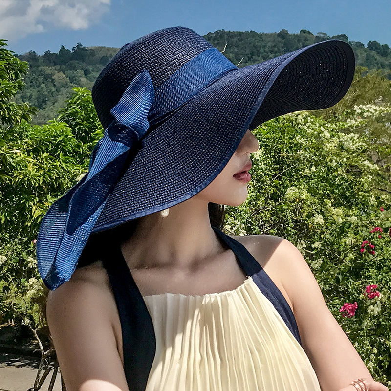Women's Summer Vacation Sun Hat - Ultimate Wide Brim Sun Protection with Foldable Seaside Style
